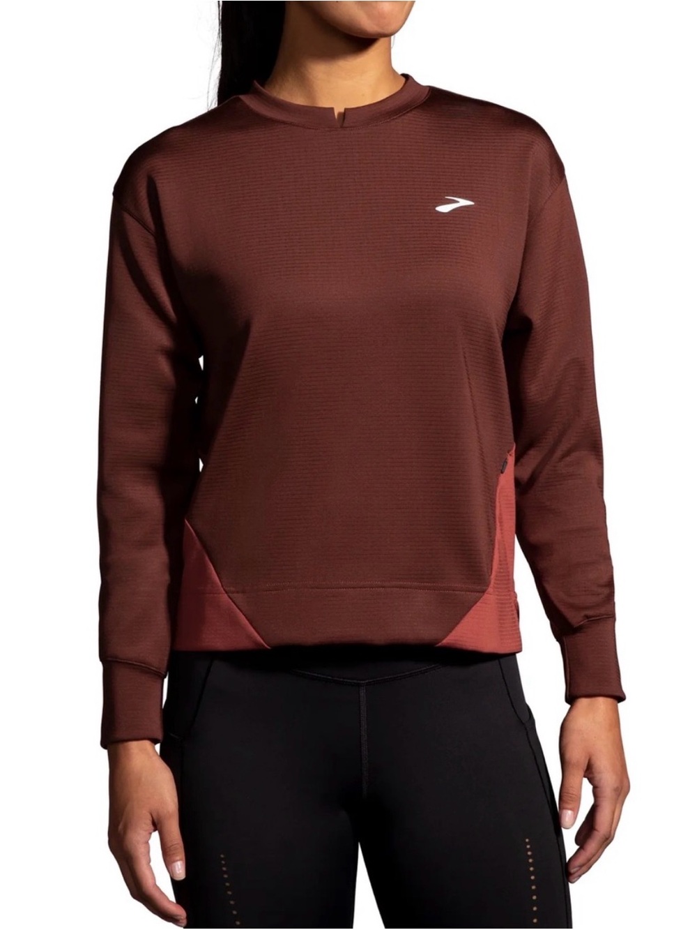 Brooks Run Within Sweatshirt Run Raisin Copper NWOT Small